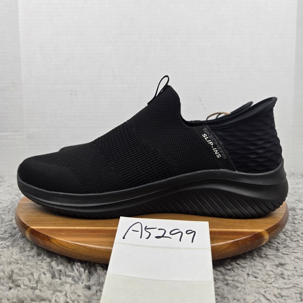 Skechers Mens 11.5 Ultra Flex 3.0 Smooth Step Triple Black Casual Slip On Walker
